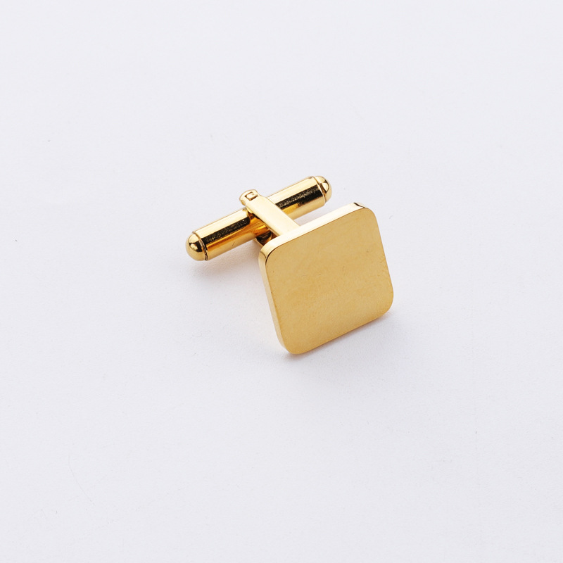 Blanks Engagement Cuff Fashion Jewelry Gold Plated Stainless Steel Cuff Links Square Cuff Links For Men's Shirt