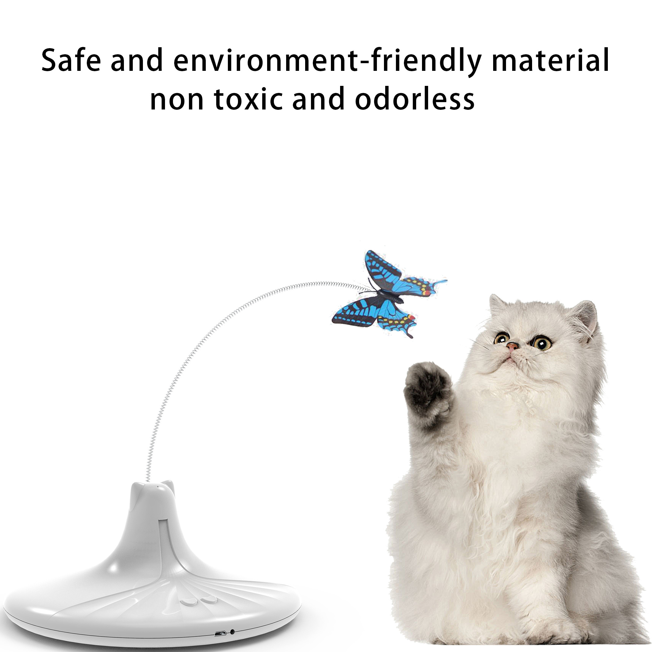 Interactive Cat toy tumbler kitty electric automatic toy cat teaser Cat Butterfly Toy for pet product