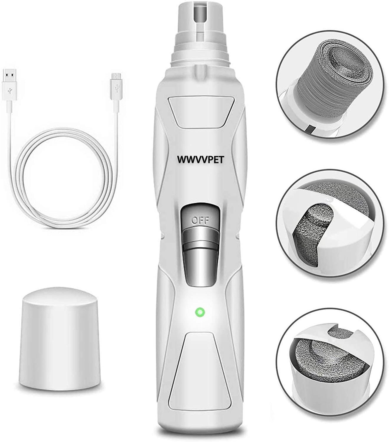 Amazon top sell  pet grooming tool Rechargeable USB Nail Clipper Electric pet nail trimmer dog nail grinder