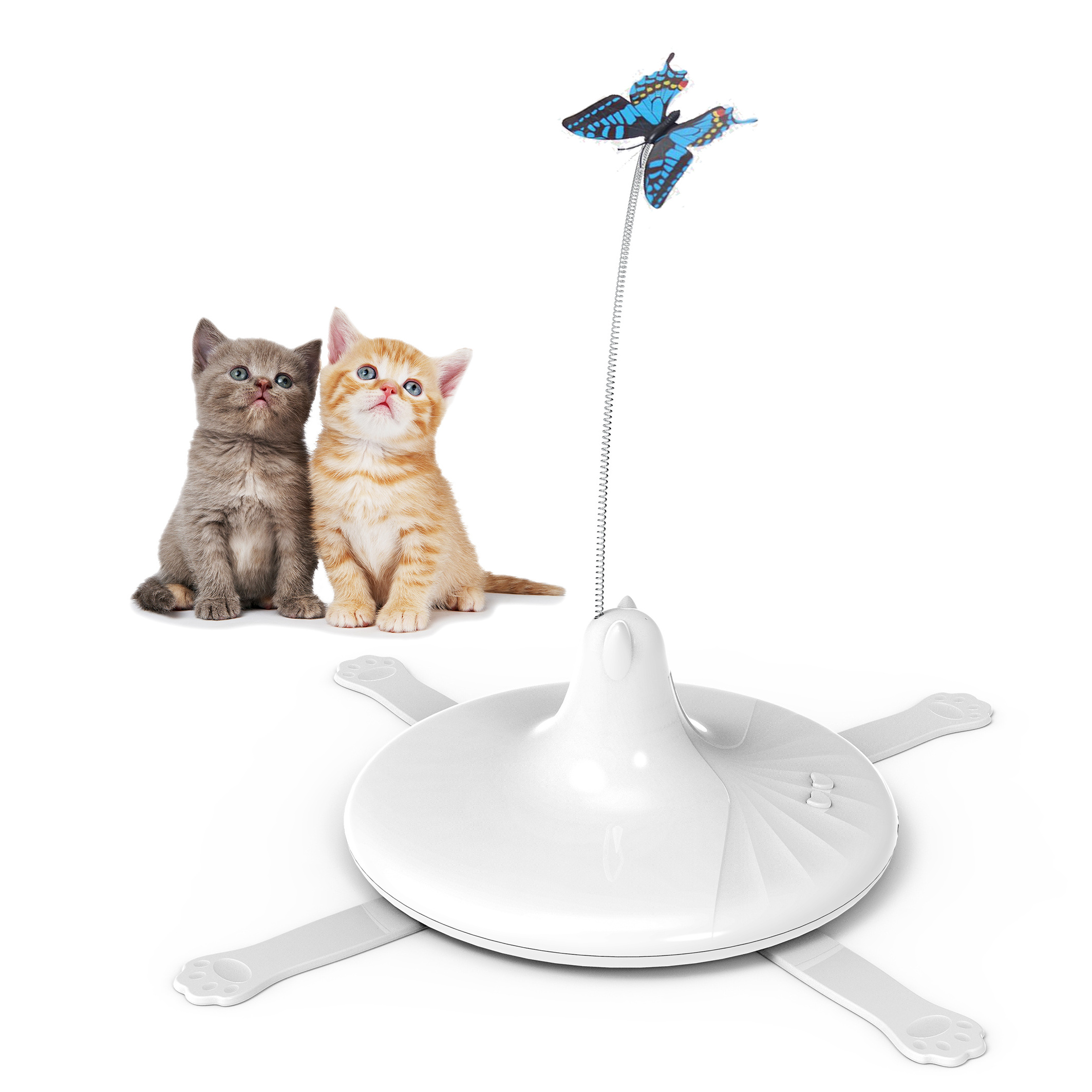 Interactive Cat toy tumbler kitty electric automatic toy cat teaser Cat Butterfly Toy for pet product