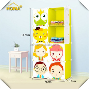 Hot sale assemble plastic portable kids wardrobe closet for girls