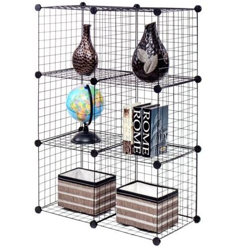 HOMA Metal Wire Storage Cubes, DIY 9-Cube Closet Cabinet