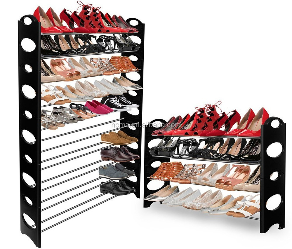 10 Tier plastic shoe Organizer 50 pair shoe rack