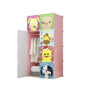 Colorful plastic wardrobe cabinet bedroom for kids