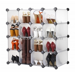 Modern dust cover plastic shoe rack pink