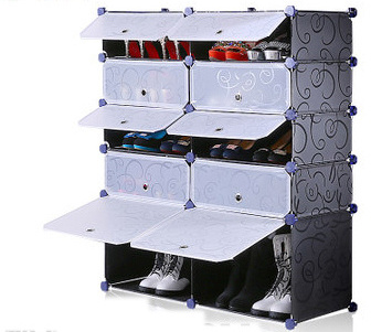 Multi Use DIY Plastic Cube Shoe Rack Portable Closet Organizer