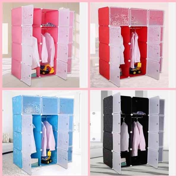 Wholesale DIY foldable plastic wardrobe