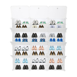 48 Pairs Shoe Rack Organizer for Closet Shoe Cabinet with Door Shoe Shelves for Closet