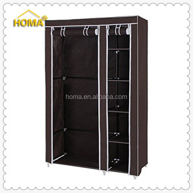 Bedroom easy assemble modern style wardrobe with non woven cover