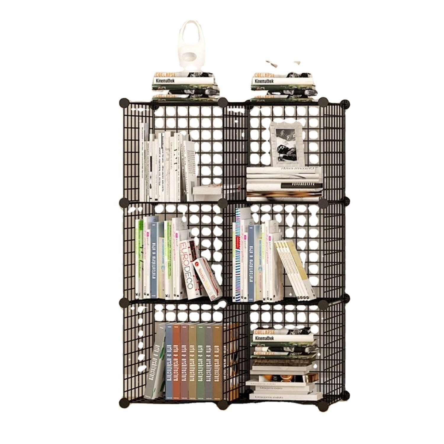 HOMA Metal Wire Storage Cubes, DIY 9-Cube Closet Cabinet