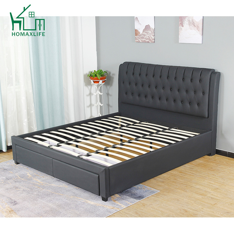 Free Sample Race Car King Size Bed With Wood Carving Storage