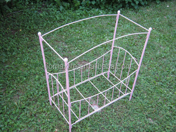 New design easy assembly furniture vintage metal canopy doll pink canopy bed /pet bed/dog bed