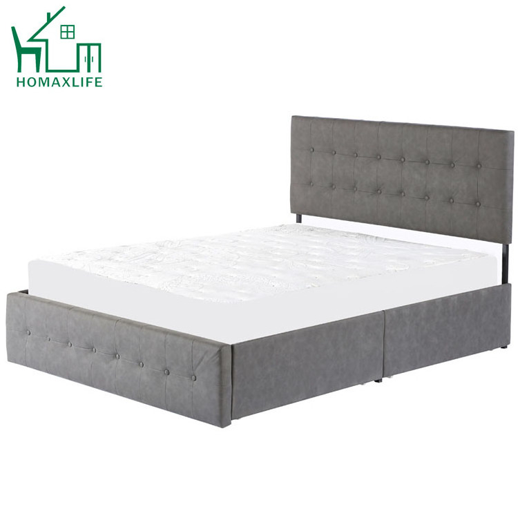 Free Sample King/Queen Size Bed Bedroom Set Lit Cama Storage Beds