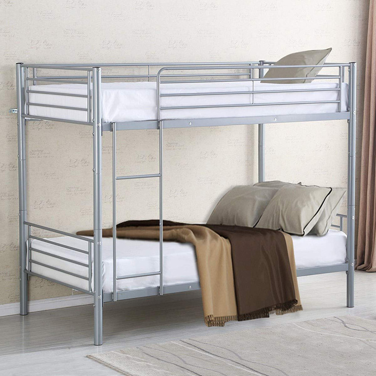 Free Sample Metal Detachable Single Frame Leigh Twin Over Twin Table Convertible Toddler Bunk Bed