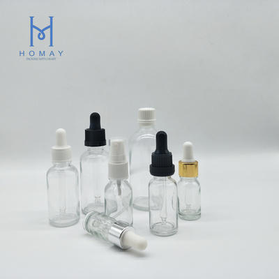 5ml 10ml 15ml 20ml 30ml 50ml 100ml clear essential oil bottle dropper glass bottle for cosmetic