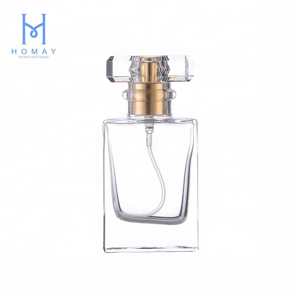 30ml 50ml square perfume bottle transparent  black glass bottle cosmetics  empty bottle