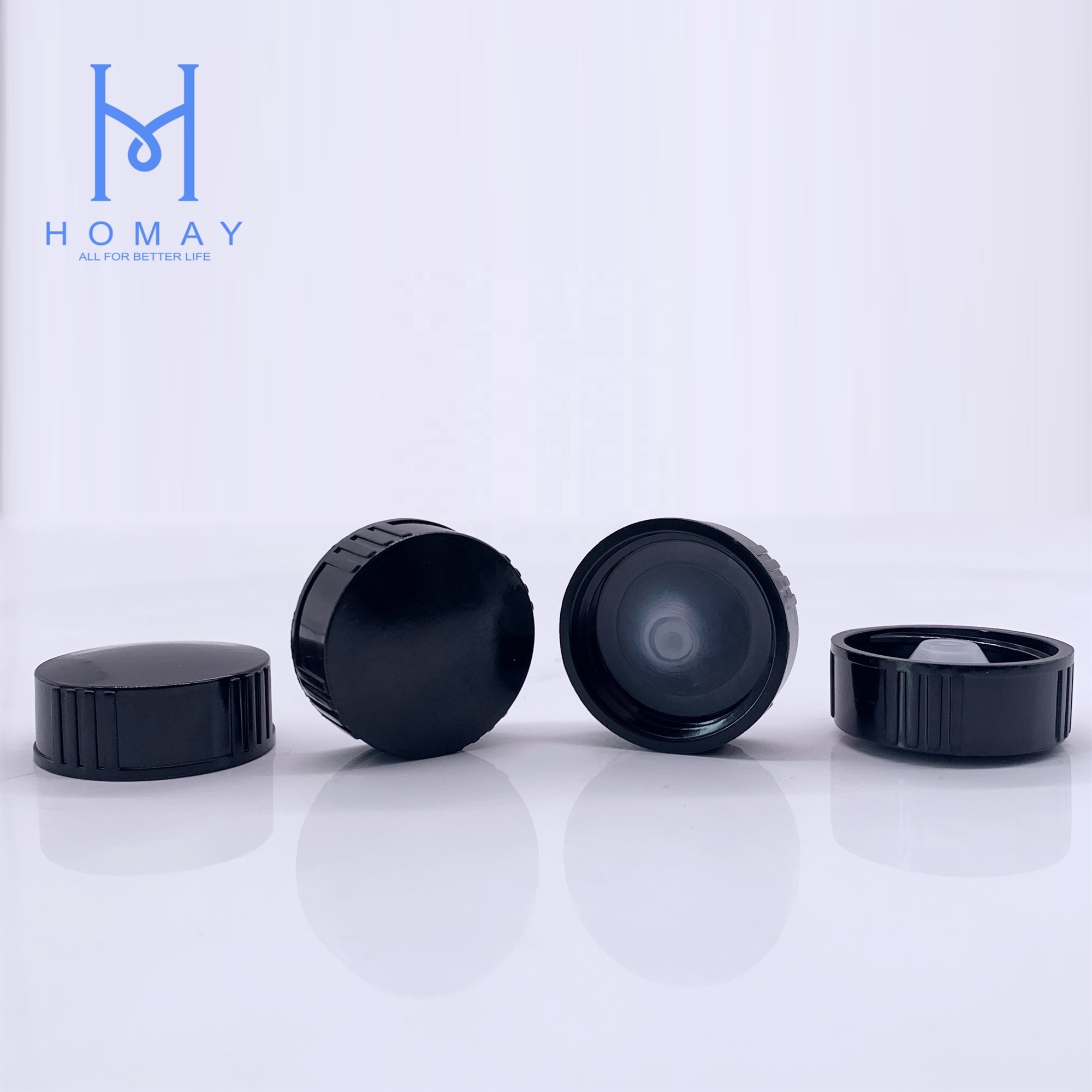 13mm 18mm 20mm 22mm 24mm 28mm  Black poly cone plastic cap bakelite screw cap with polycon liner for boston bottle