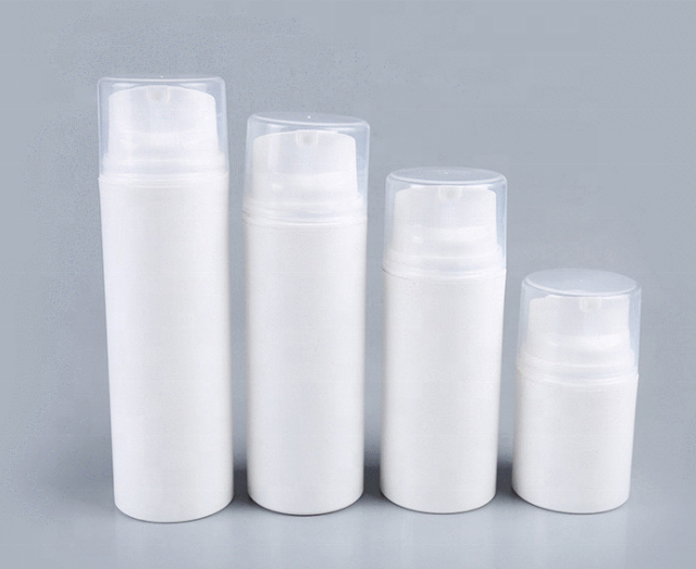 30ml 50ml 80ml 100ml 120ml 150ml PP Cosmetic white airless plastic  bottle lotion pump bottle