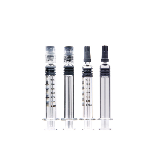 Luer lock standard glass syringe for cosmetic 2.25ml