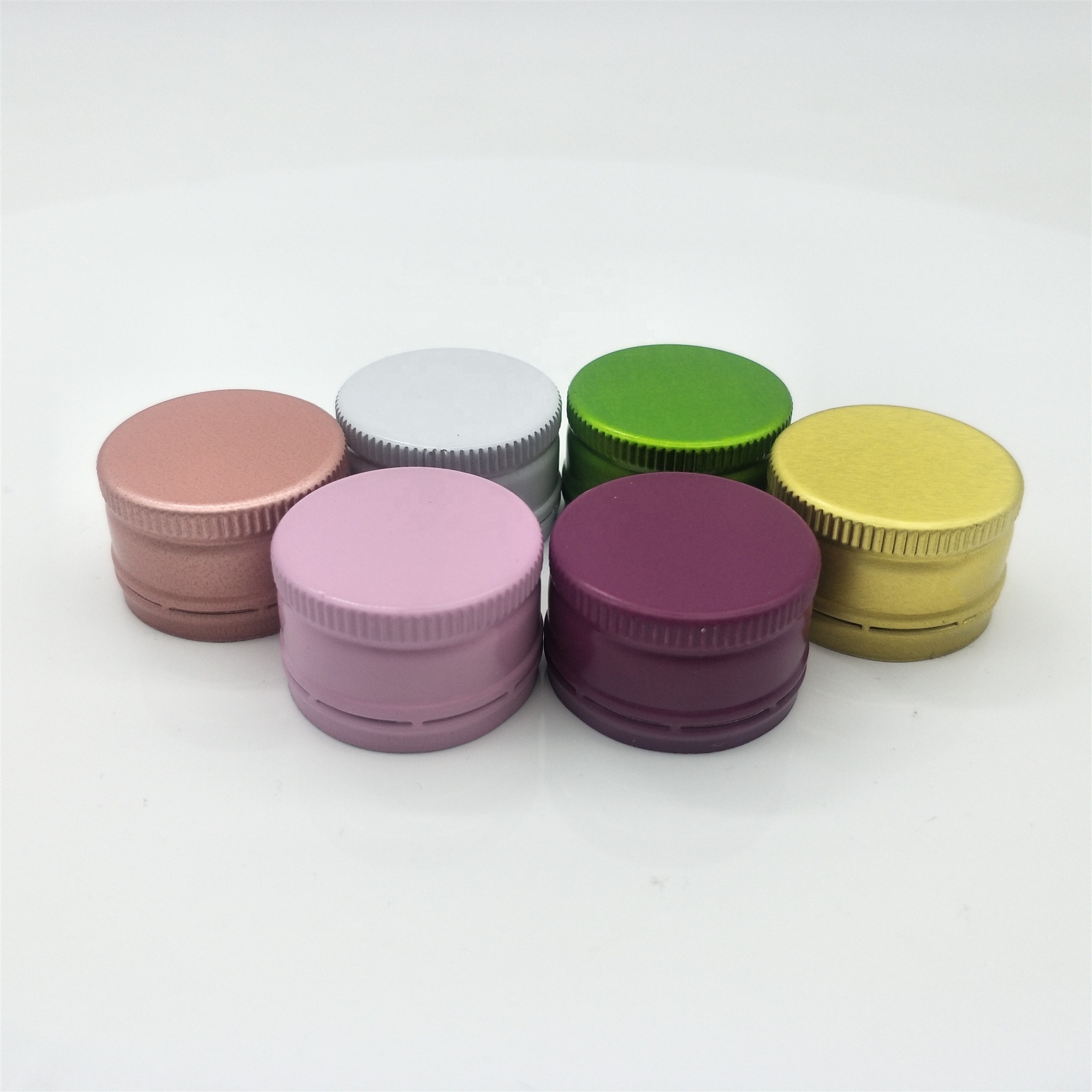 Accepted customization 18mm 20mm 22mm 24mm 25mm 28mm Roll on pilfer proof aluminum ROPP cap for glass bottle