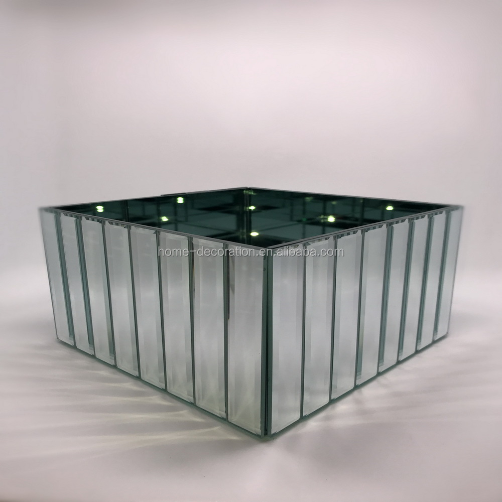 Mirror Cube Vase with lids for wedding