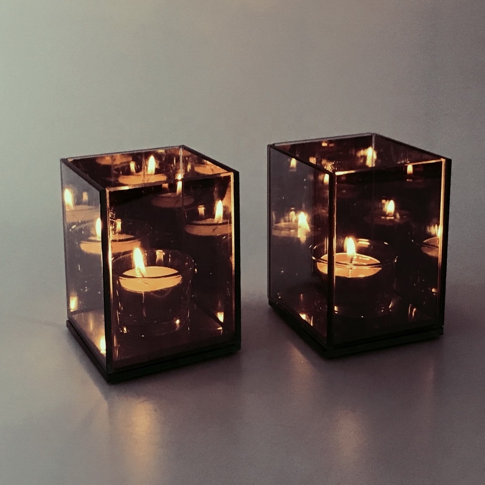 wholesale glass tealight holder for 1 tealight made in china