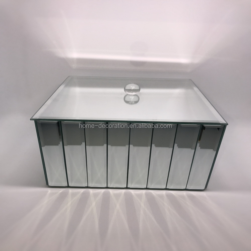 Mirror Cube Vase with lids for wedding