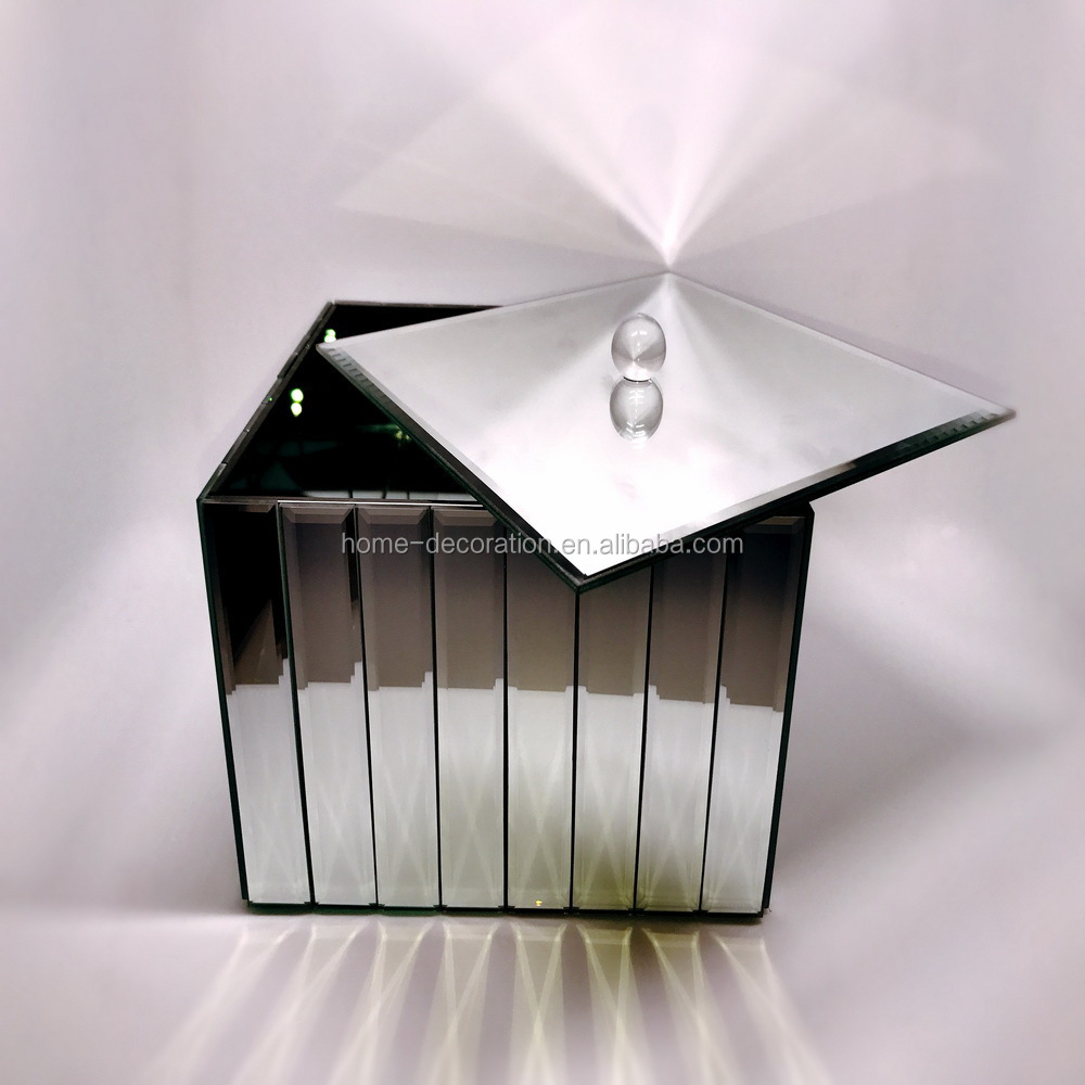 Mirror Cube Vase with lids for wedding