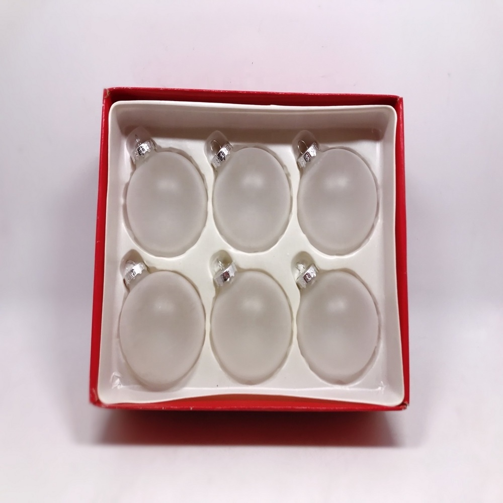 bao ying wholesale frosted glass ornament balls with gift box packing