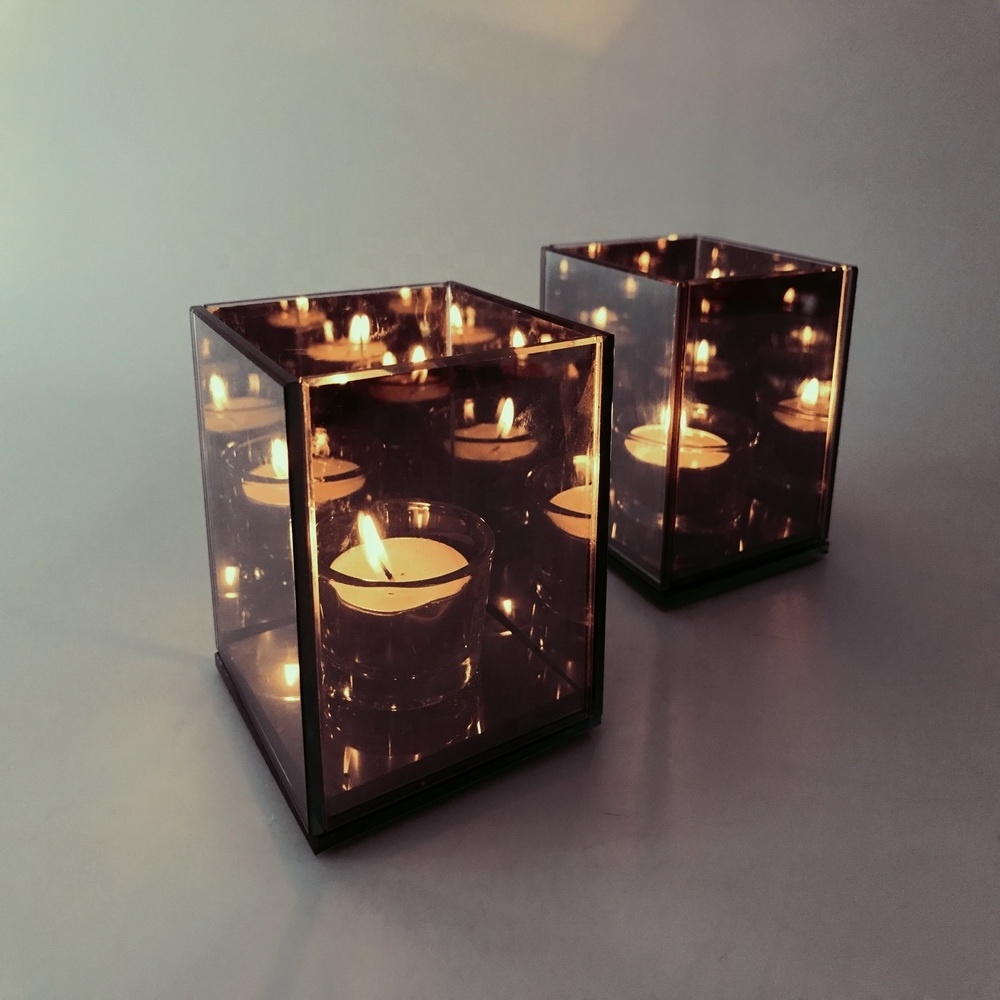 wholesale glass tealight holder for 1 tealight made in china