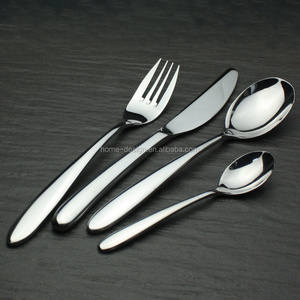 High quality gold black silver stainless steel forks and spoons Wedding party Hotel  Stainless steel cutlery  flatware sets