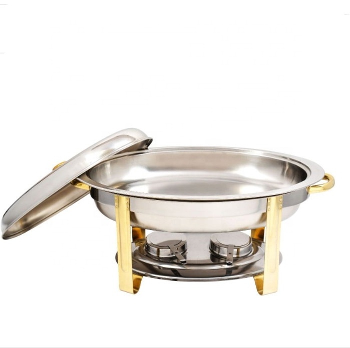 High Quality Oval Stainless Steel Grill Plate Buffet Stove for Hotel Catering Restaurant Food Warmer and Chafing Dish