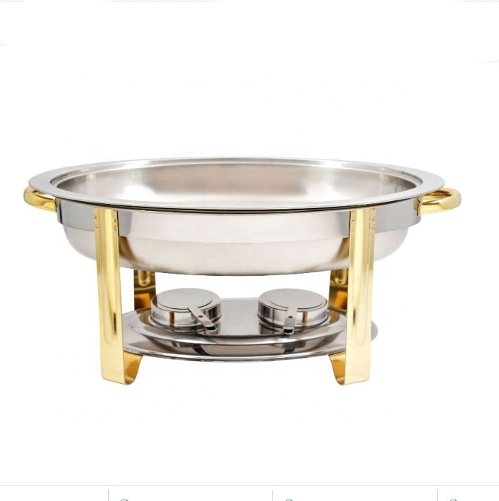 High Quality Oval Stainless Steel Grill Plate Buffet Stove for Hotel Catering Restaurant Food Warmer and Chafing Dish