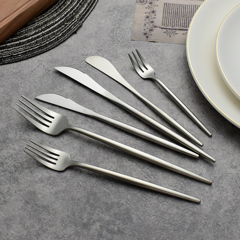 High quality Portuguese sanding china wholesale 18 10 stainless steel flatware price silverware stainless steel cutlery set