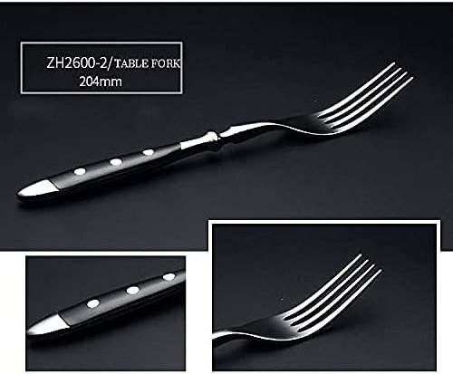 Hot Selling high quality rivets black forged handle  gold cutlery set twist spiral handmade forged cutlery flatware set