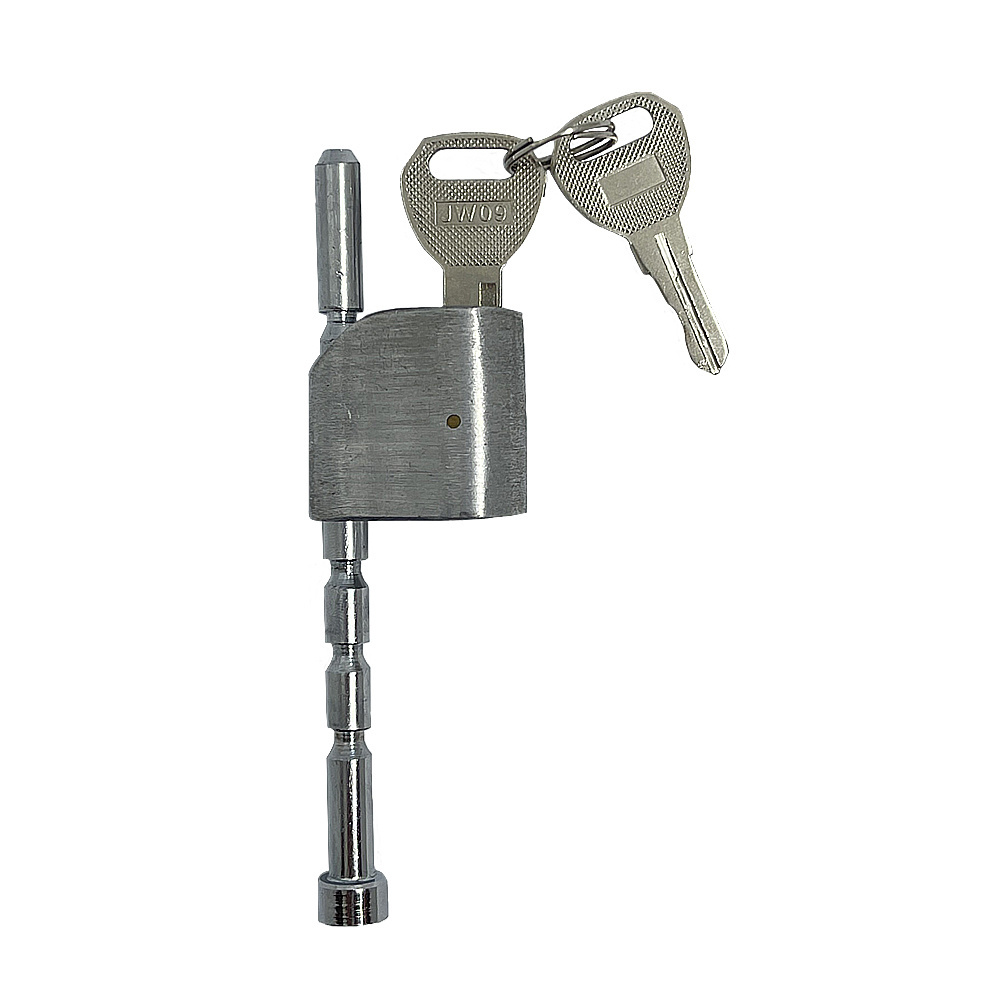 Keyed Coupler Trailer Pin Latch Lock Chrome Plated