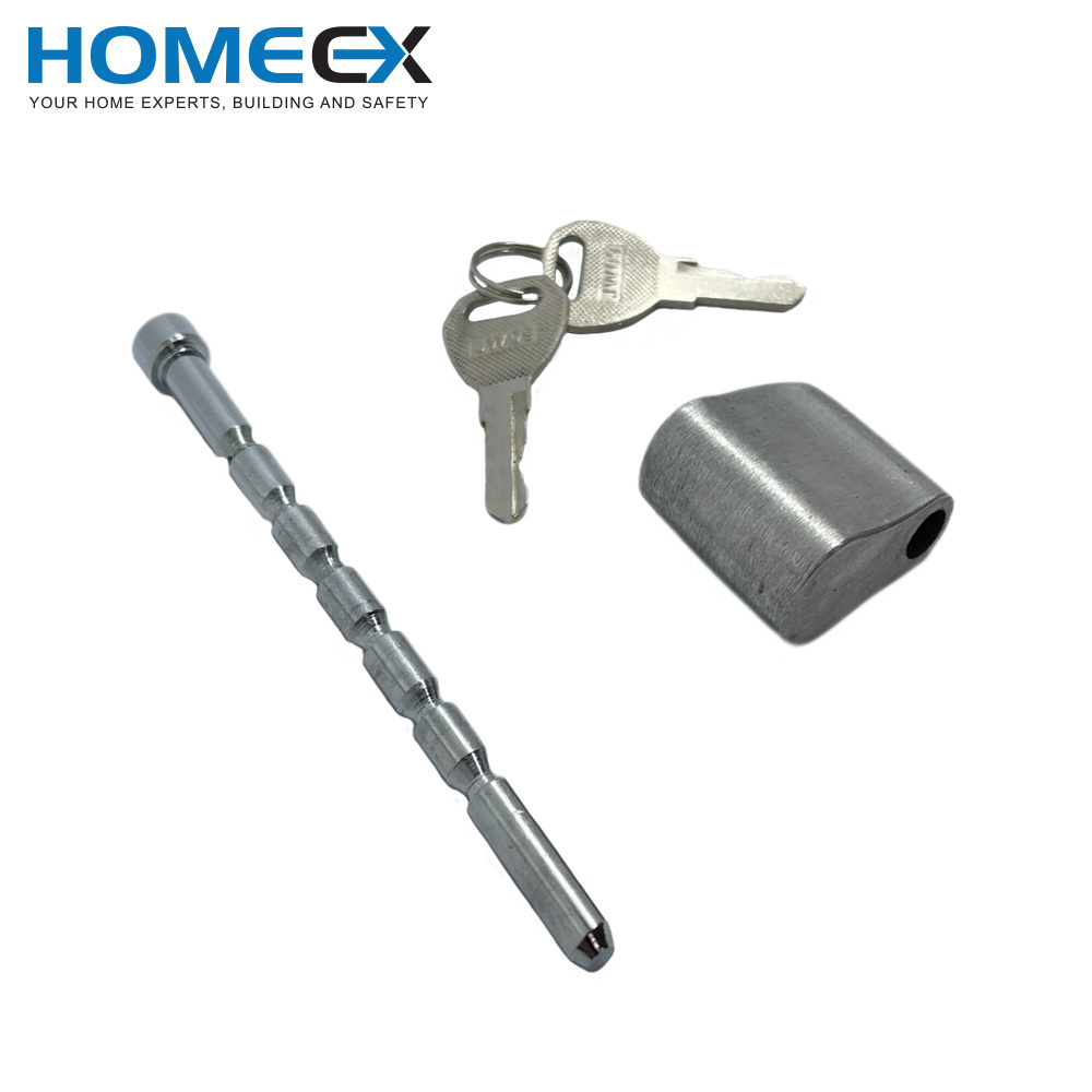 Keyed Coupler Trailer Pin Latch Lock Chrome Plated