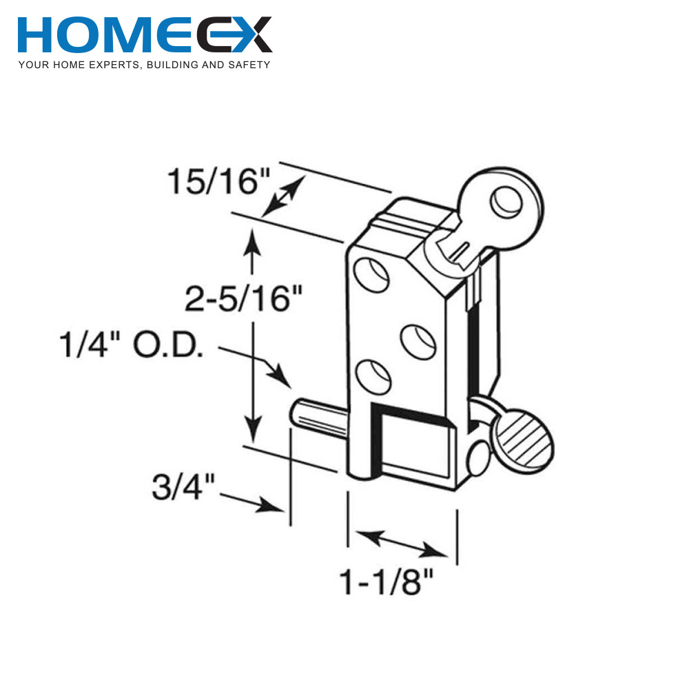 Security keyed step-on Sliding Patio Door Lock