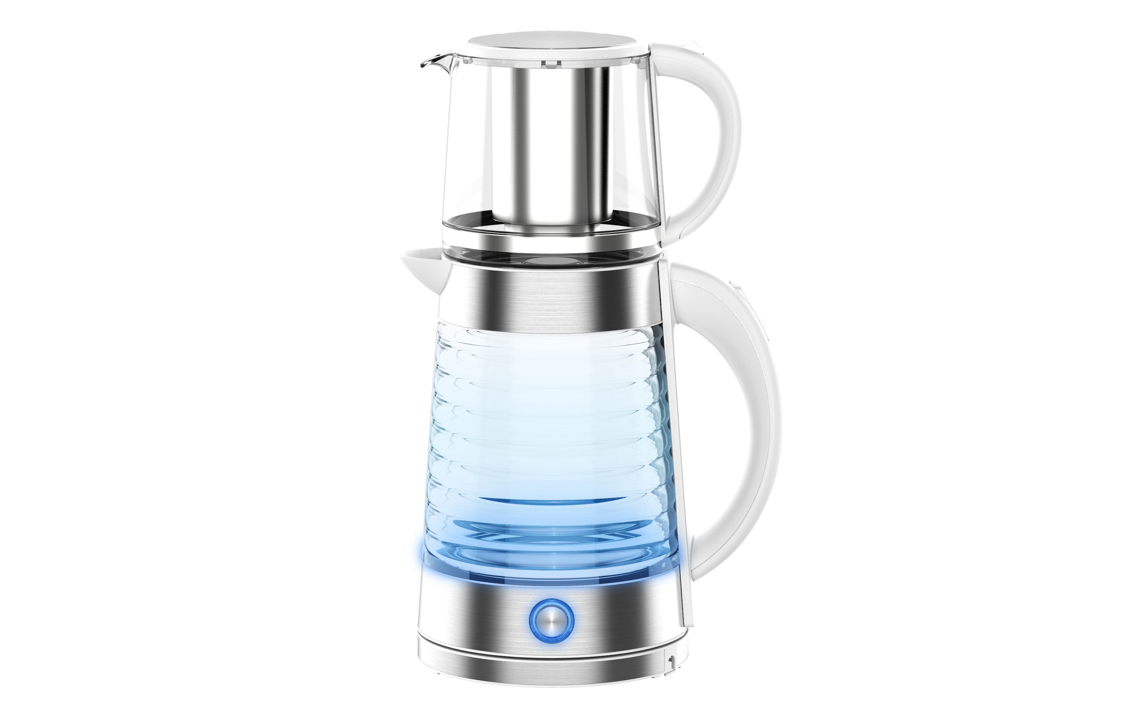 OEM SKD 1.7L Turkish Tea Maker Portable 1L Tea Pot Samovar electric kettle with blue illumination lighting for household