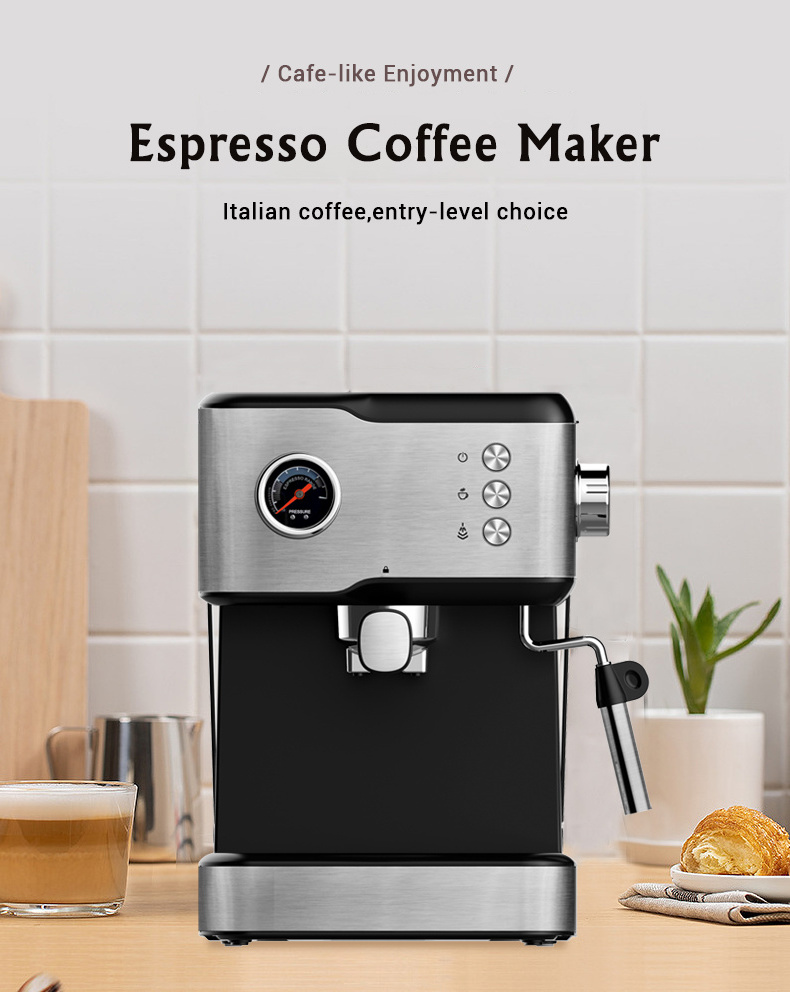 Italian Style Coffee Maker 15 Bar Espresso Maker Automatic Espresso Coffee Machine with Milk Froth Tank