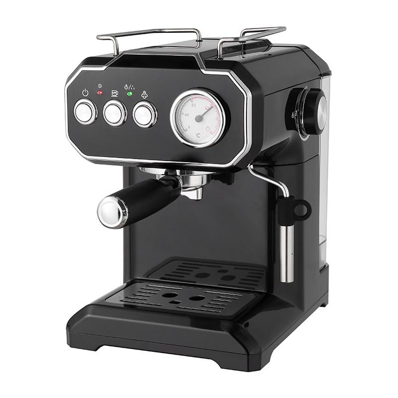 Antique plastic housing Espresso Coffee Maker with Temperature Display Household Portable  Automatic 1.5L Coffee Machine