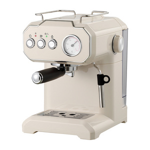 Antique plastic housing Espresso Coffee Maker with Temperature Display Household Portable  Automatic 1.5L Coffee Machine