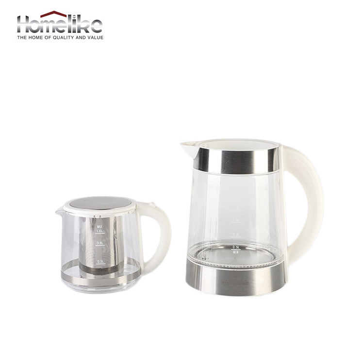 Hot Sale Family OEM ODM Water Kettle  1.7L Electric Glass Kettle  with LED Light  Electric Tea Kettle