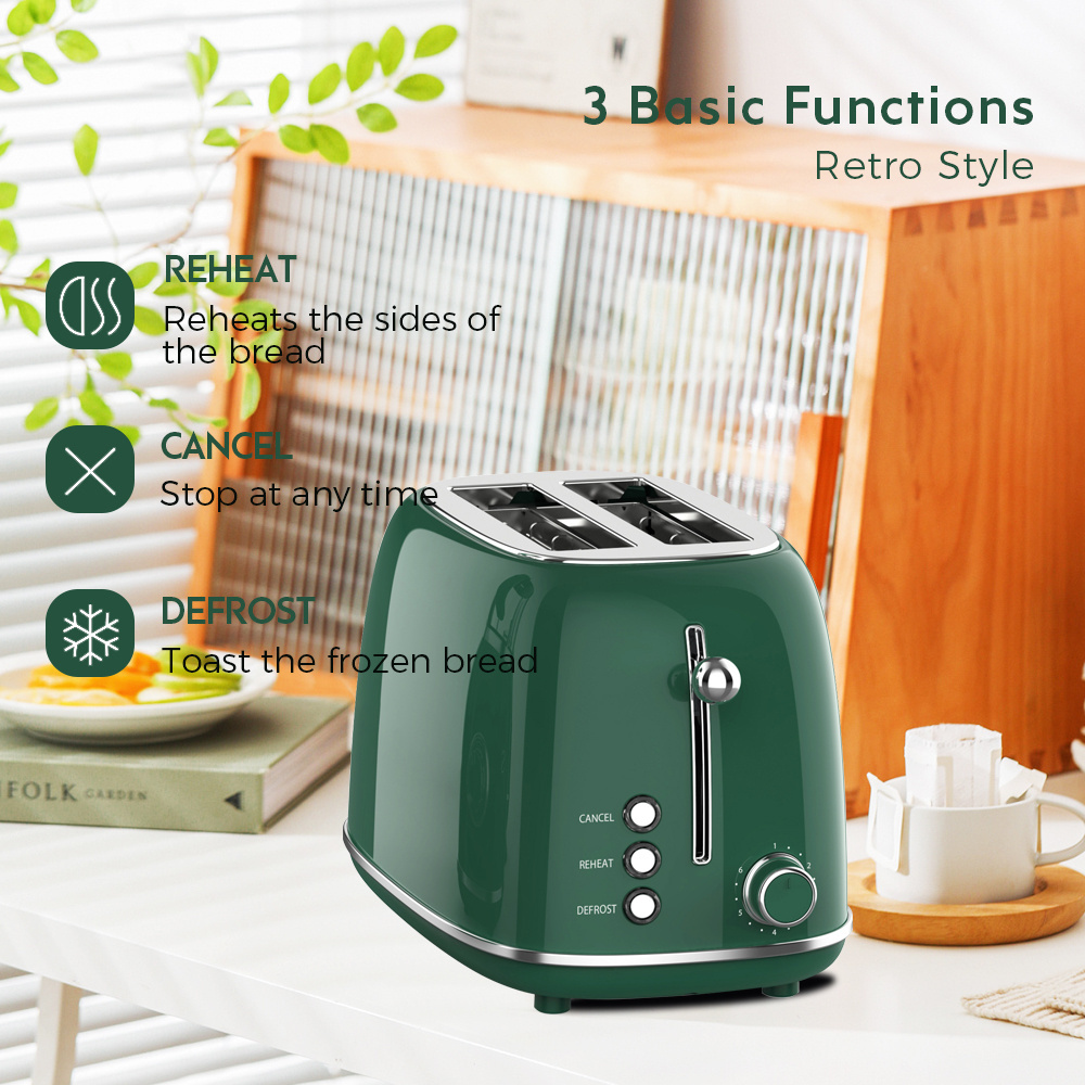 New Retro Breakfast Sets with Portable Blender Stainless Steel Electric Kettle and Toaster Set