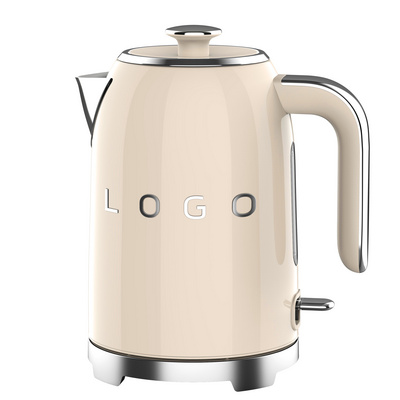 Electric Kettle Teapot 1.7 Liter Fast Heater Boiler Stainless Steel Retro Kettle Auto Shut-Off Portable Water Kettle