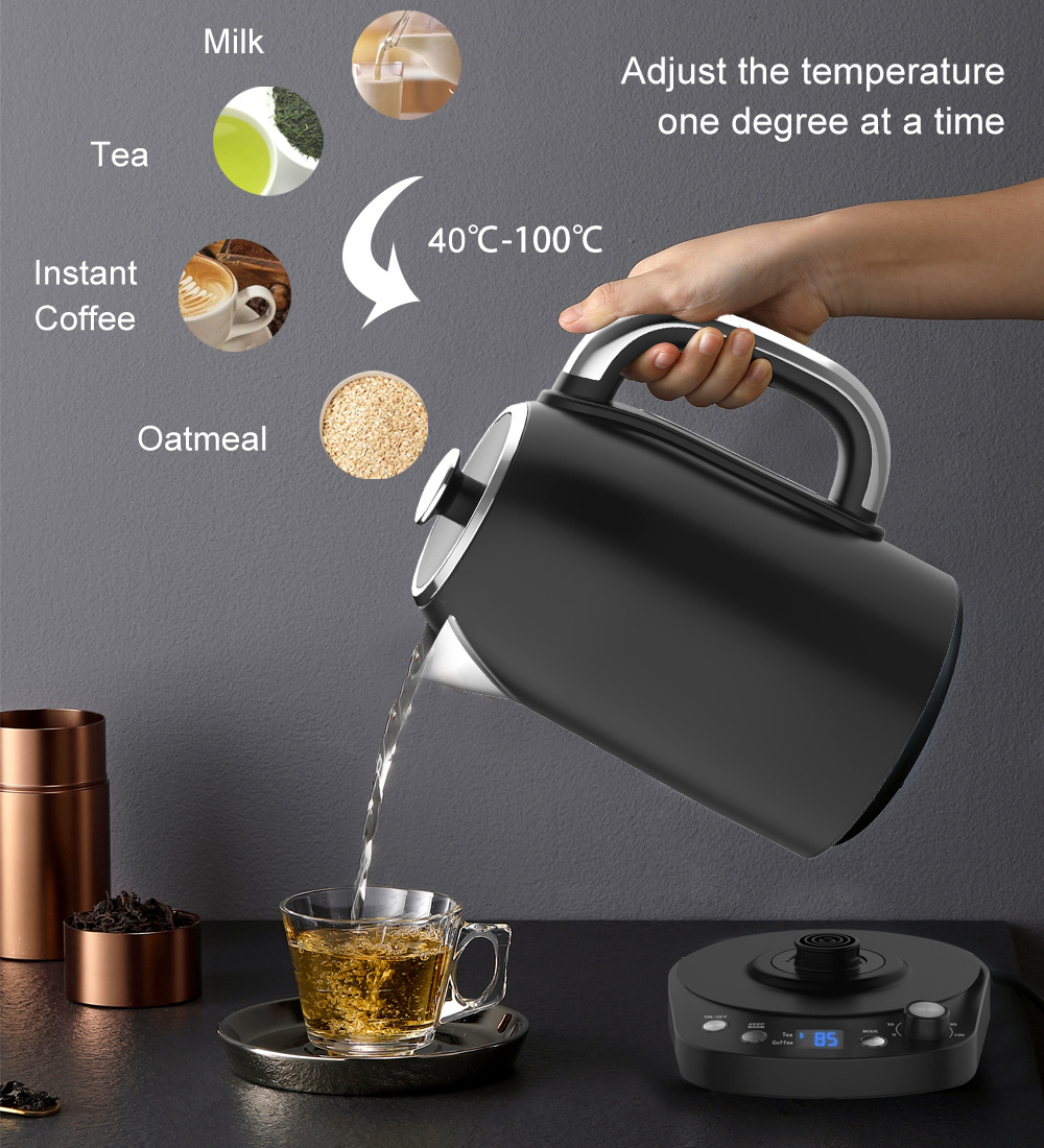 Smart Turkish tea maker  Home appliance hotel kitchen Electric Stainless Steel Kettle Glass Teapot