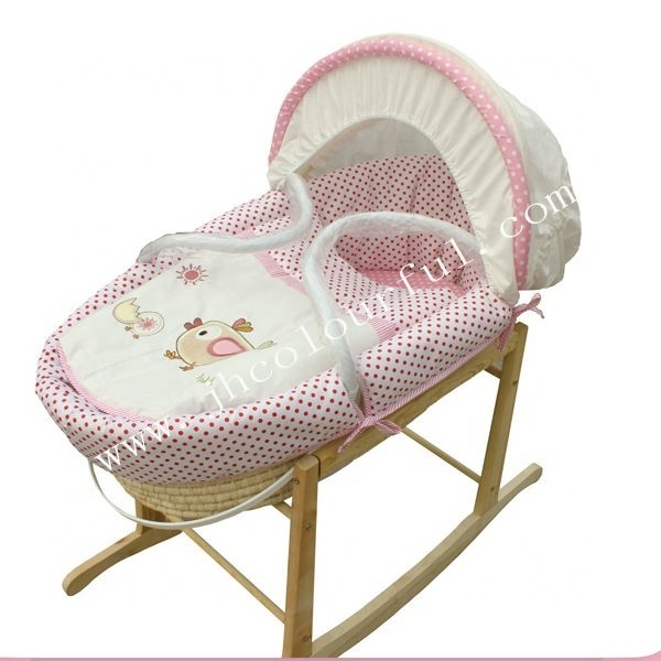 Eco- Baby Handmade Sleeping Bed Pod Wicker Rattan Baby Mose Basket Crib