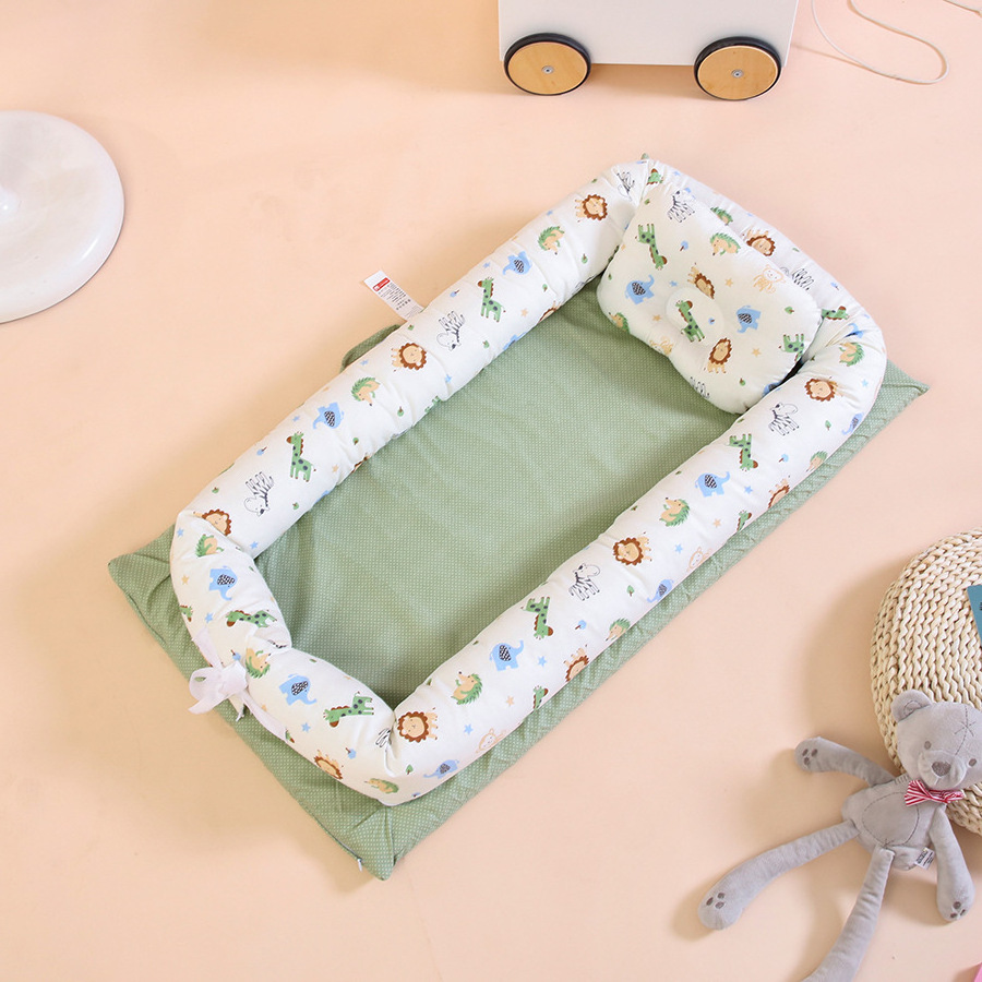 Quality Customized Cirb Breathable Organic Cotton Baby Lounger Nest Newborn Sleeping Bed