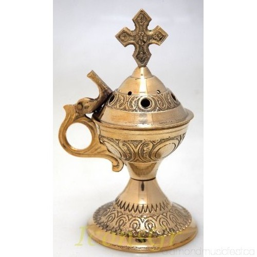 Charcoal Smart Metal Incense Burner Best Indoor Room Fragrance Design Metal Incense Holder Painted Gold and white Combo