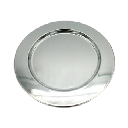 Stainless Steel Round Shape Charger Plate Antique Design Silver Color Under Plates For Home Kitchen Use